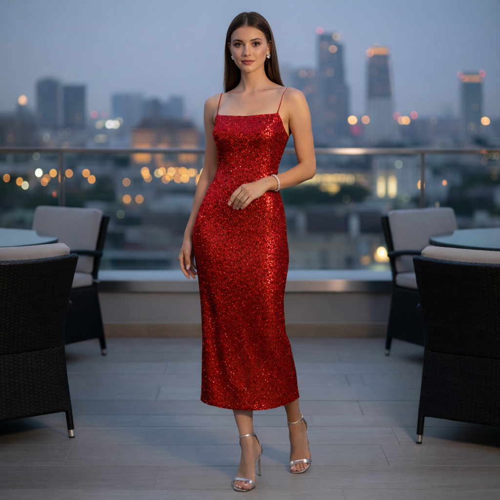 Sequin Slip Dress