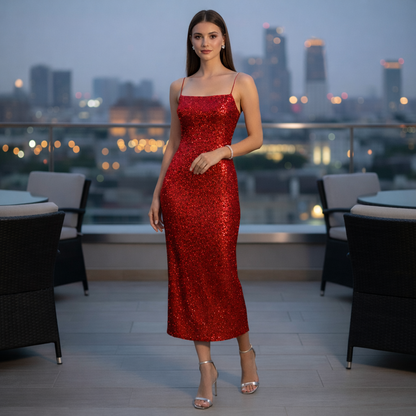 Sequin Slip Dress