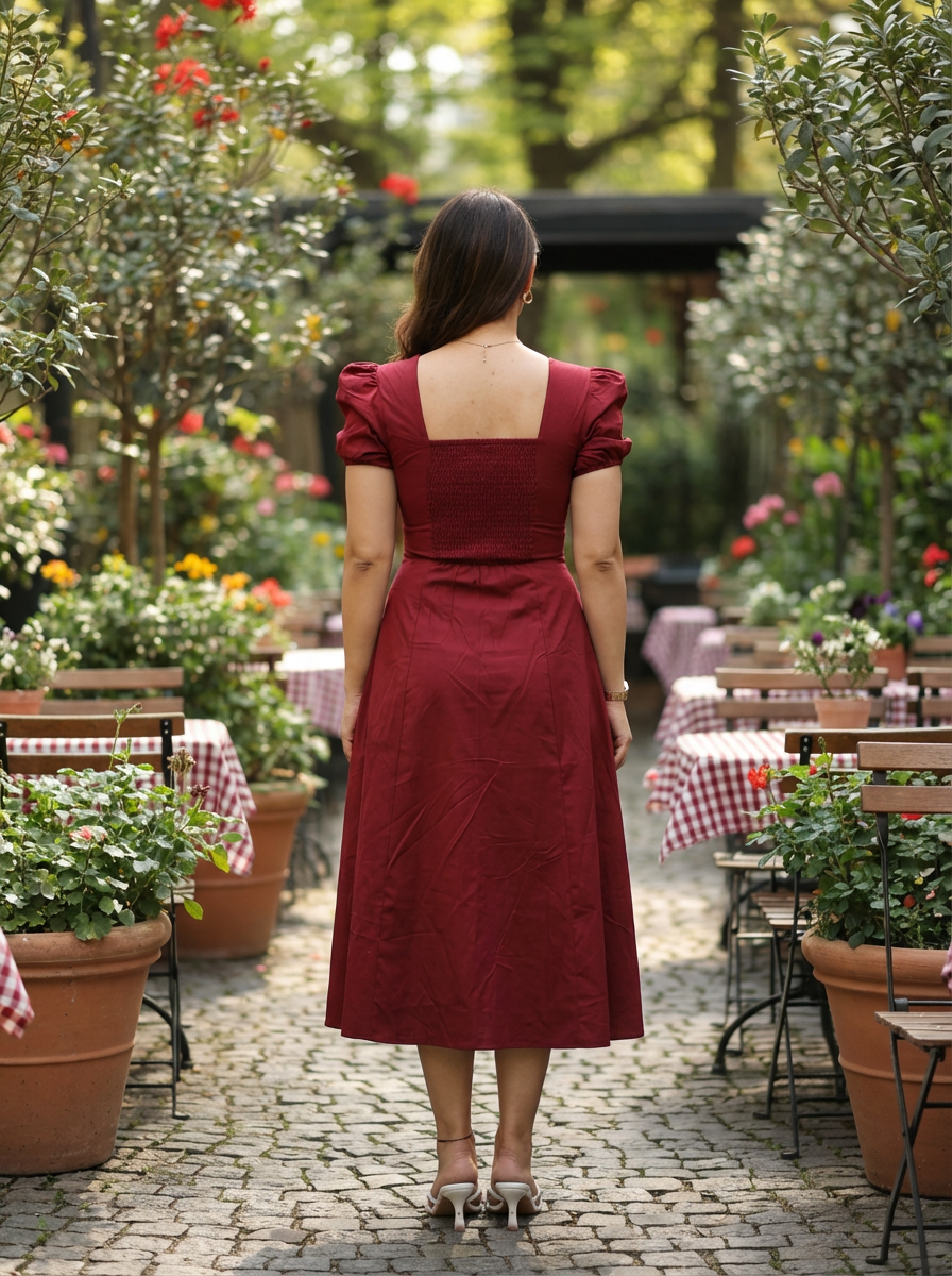 Crimson Grace Midi Dress