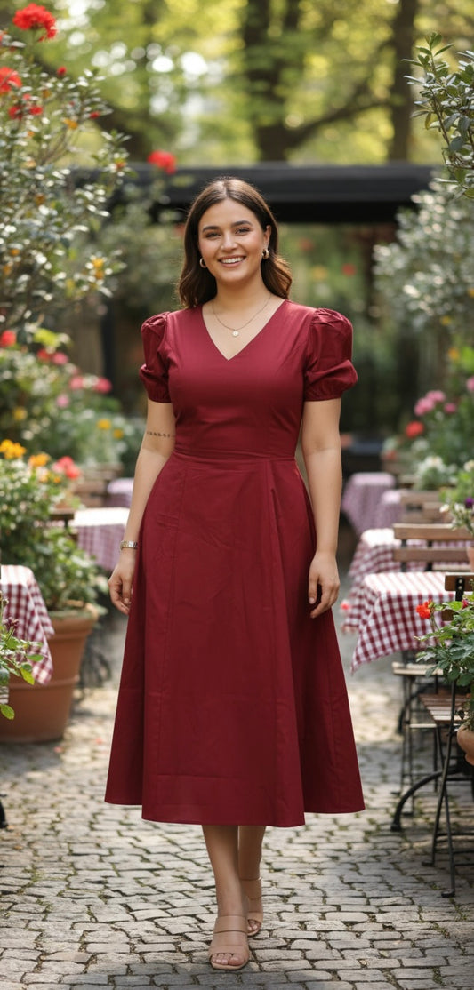 Crimson Grace Midi Dress