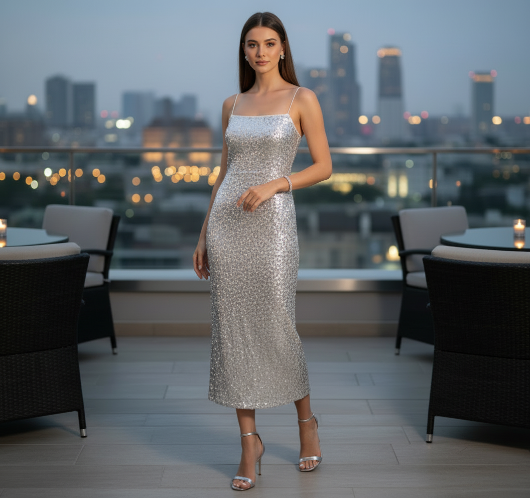 Sequin Slip Dress
